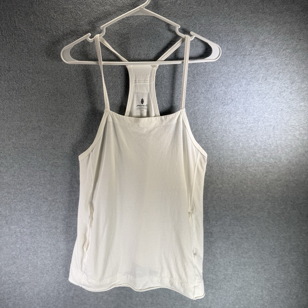 Free People Movement White Racerback Tank Top XS Sleeveless Athletic Yoga Basic